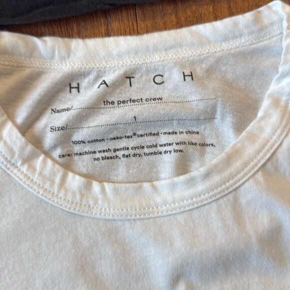 Hatch Black and White Short Sleeve Tees - Picture 5 of 10